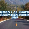 最高6万／人！中山这里的应届毕业生可申请生活补贴！
