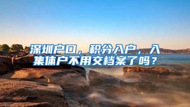 深圳户口，积分入户，入集体户不用交档案了吗？