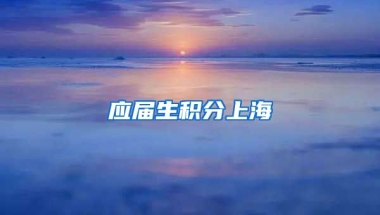 应届生积分上海