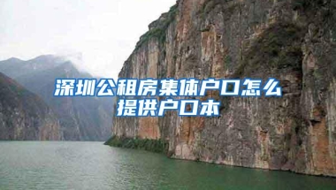 深圳公租房集体户口怎么提供户口本