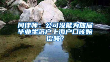 问律师：公司没能为应届毕业生落户上海户口该赔偿吗？