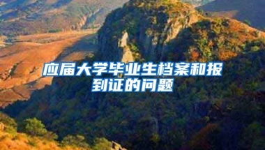 应届大学毕业生档案和报到证的问题