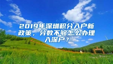 2019年深圳积分入户新政策，分数不够怎么办理入深户？