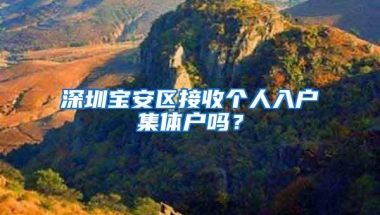 深圳宝安区接收个人入户集体户吗？