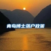 青岛博士落户政策