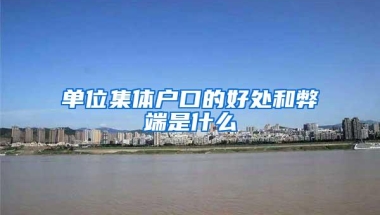单位集体户口的好处和弊端是什么