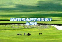 深圳自考本科毕业需要什么条件