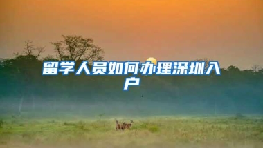 留学人员如何办理深圳入户