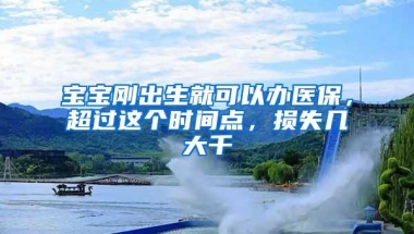 宝宝刚出生就可以办医保，超过这个时间点，损失几大千