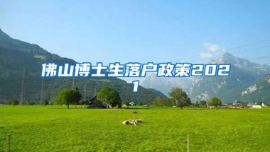 佛山博士生落户政策2021