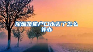 深圳集体户口本丢了怎么补办