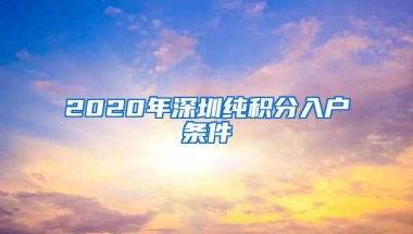 2020年深圳纯积分入户条件