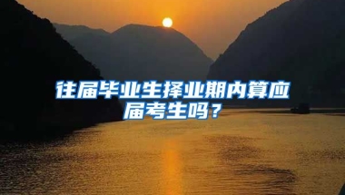 往届毕业生择业期内算应届考生吗？