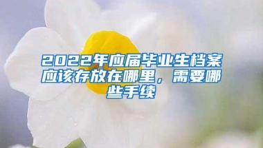 2022年应届毕业生档案应该存放在哪里，需要哪些手续