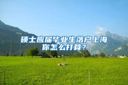 硕士应届毕业生落户上海你怎么打算？