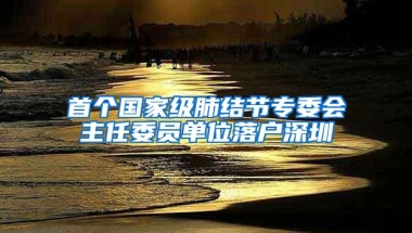首个国家级肺结节专委会主任委员单位落户深圳