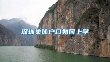 深圳集体户口如何上学