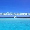中级职称入户深圳需要多久
