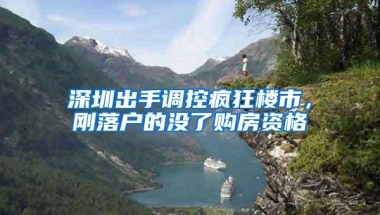 深圳出手调控疯狂楼市，刚落户的没了购房资格