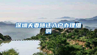 深圳夫妻随迁入户办理细则