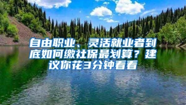 自由职业、灵活就业者到底如何缴社保最划算？建议你花3分钟看看