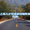 上海人才引进规划如何操作的