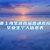 非上海生源应届普通高校毕业生个人信息表