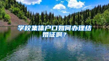 学校集体户口如何办理结婚证啊？