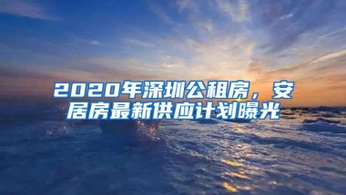 2020年深圳公租房，安居房最新供应计划曝光