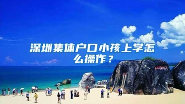 深圳集体户口小孩上学怎么操作？