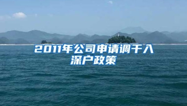 2011年公司申请调干入深户政策
