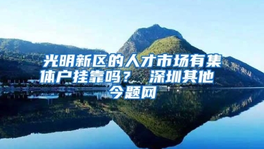 光明新区的人才市场有集体户挂靠吗？ 深圳其他 今题网