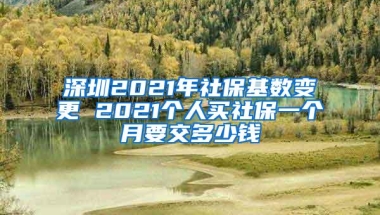 深圳2021年社保基数变更 2021个人买社保一个月要交多少钱